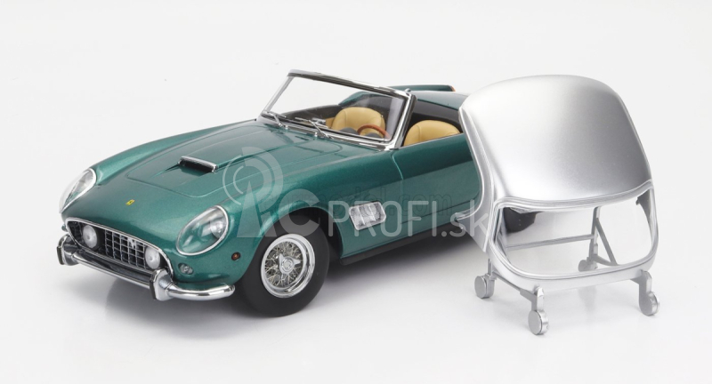 Ferrari 250gt California Spider v mierke kk s pevnou strechou 1960 1:18 zelená so striebornou