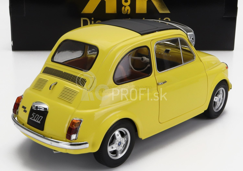 Fiat 500 F Custom 1968 v mierke 1:12 žltá