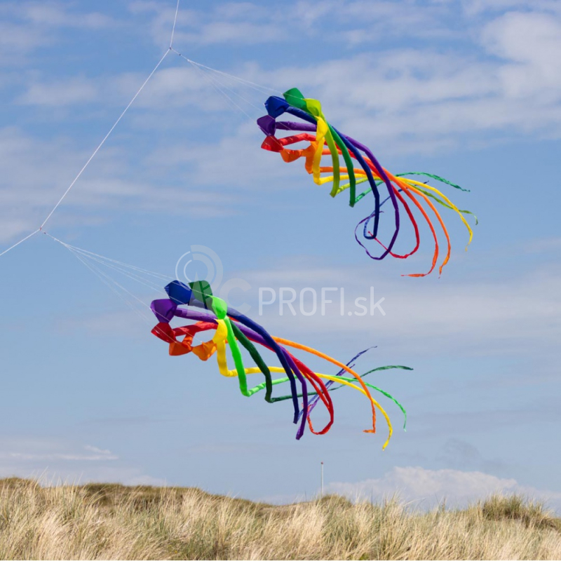 Lietajúci šarkan Soft Swirl Rainbow 300 – Dragon Tail