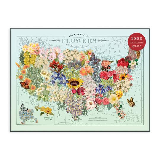 Galison Puzzle Flowers USA 1000 dielikov