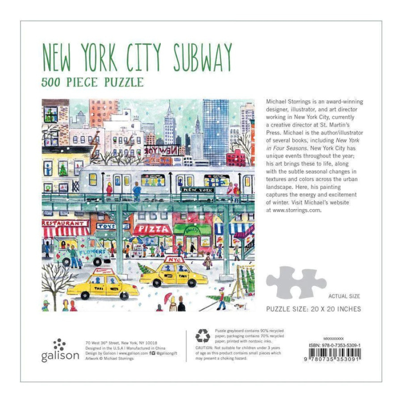 Galison Puzzle V newyorskom metre 500 dielikov