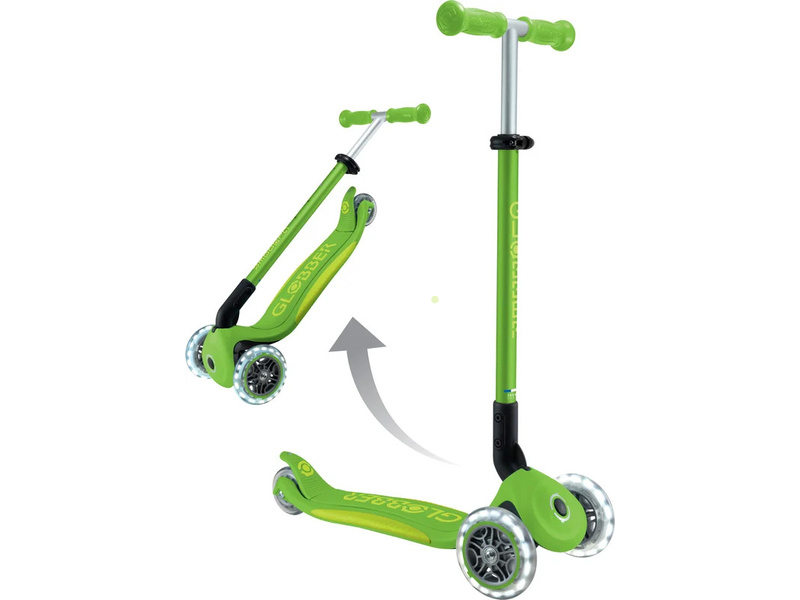 Globber - Kolobežka Primo Plus Lights V2 skladacia Apple Green/Lime Green