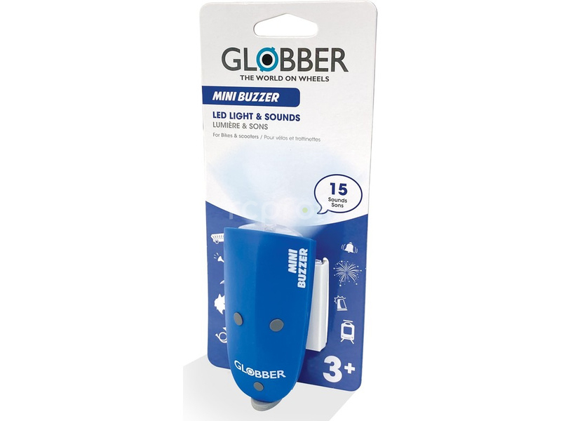 Globber – Mini Buzzer svetlo so zvončekom Black