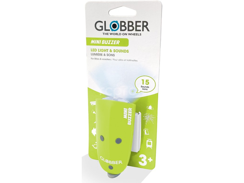 Globber – Mini Buzzer svetlo so zvončekom Black