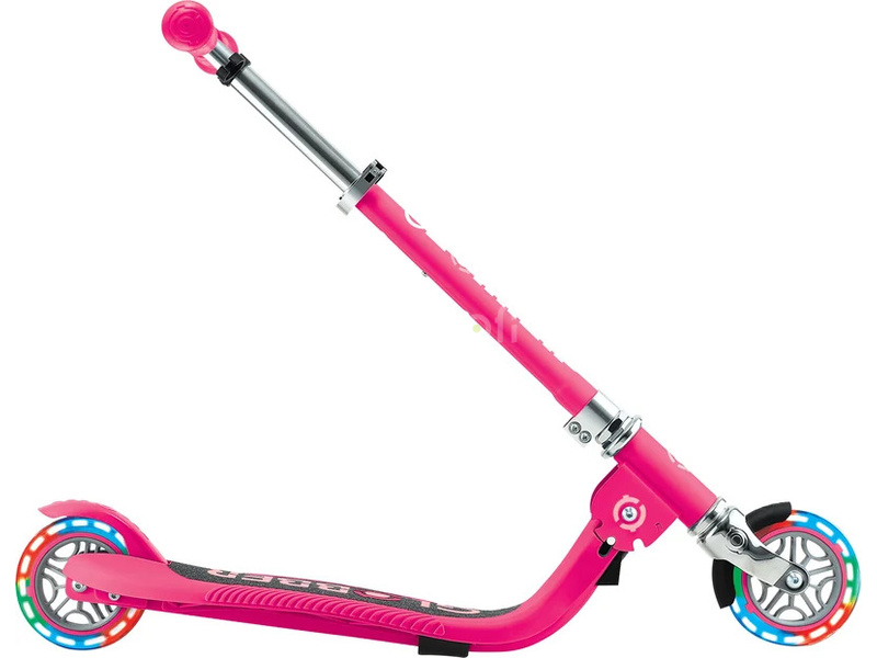 Globber - Scooter Junior Flow Lights skladací Fuchsia