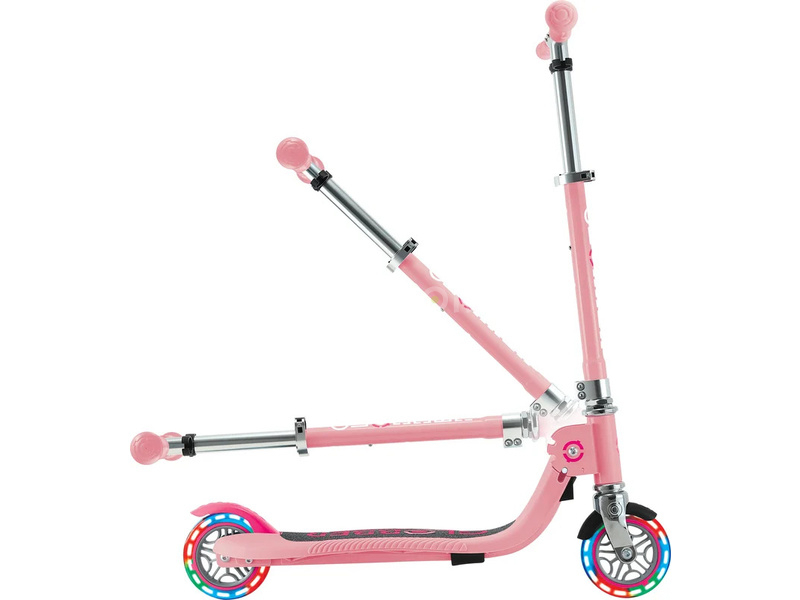 Globber - Scooter Junior Flow Lights skladací Fuchsia