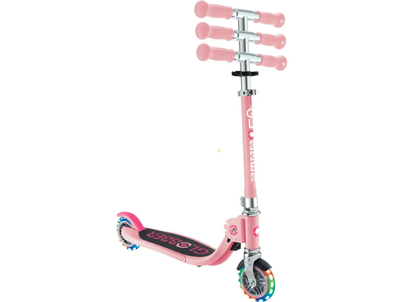 Globber - Scooter Junior Flow Lights skladací Fuchsia