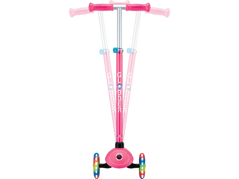 Globber - Scooter Primo Plus Lights V2 Fuchsia/Sky Blue