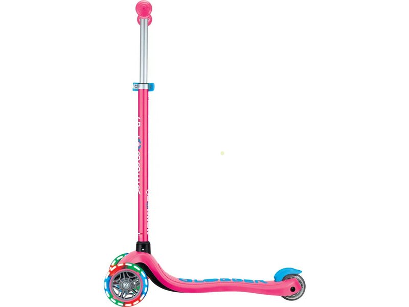 Globber - Scooter Primo Plus Lights V2 Fuchsia/Sky Blue