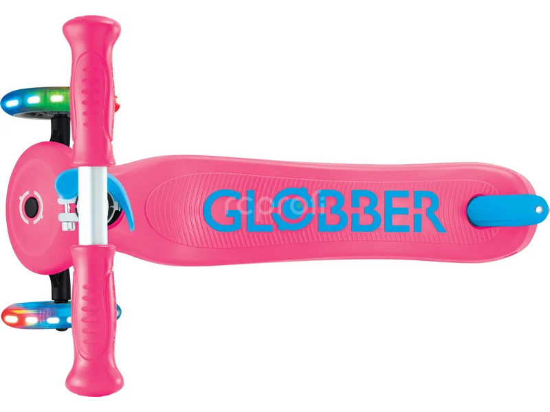 Globber - Scooter Primo Plus Lights V2 Fuchsia/Sky Blue