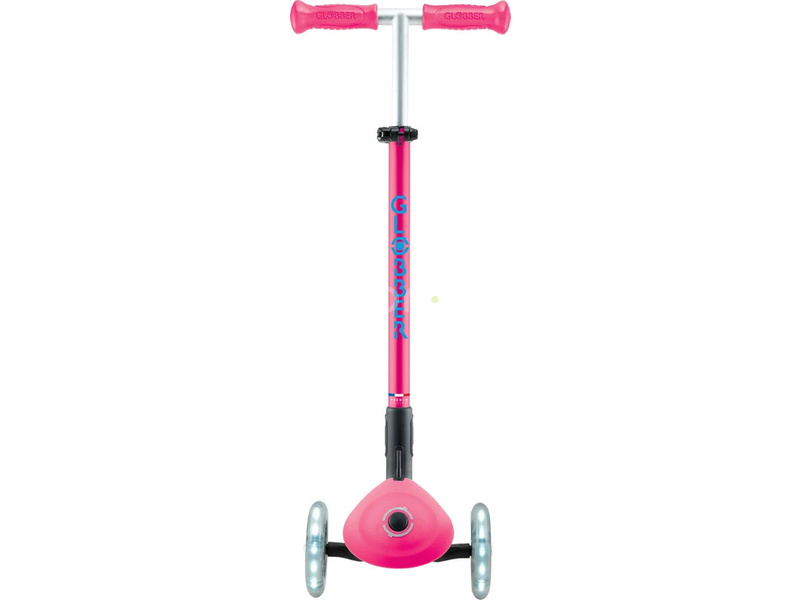 Globber - Scooter Primo Plus Lights V2 skladací Fuchsia/Sky Blue