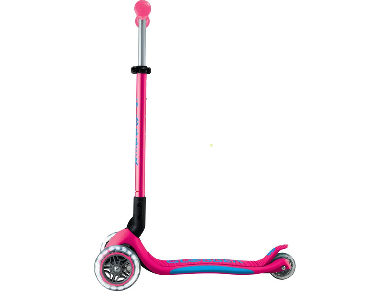 Globber - Scooter Primo Plus Lights V2 skladací Fuchsia/Sky Blue