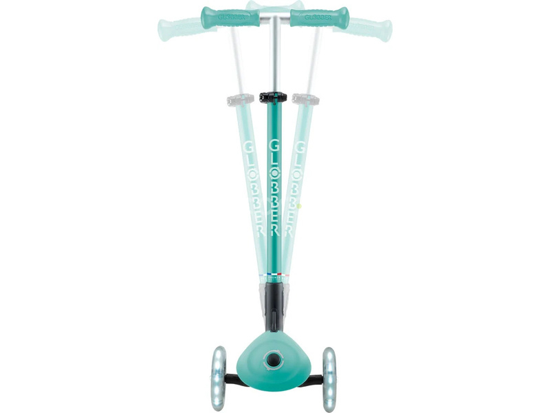 Globber - Scooter Primo Plus Lights V2 skladací Fuchsia/Sky Blue