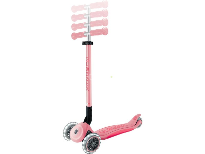 Globber - Scooter Primo Plus Lights V2 skladací Fuchsia/Sky Blue