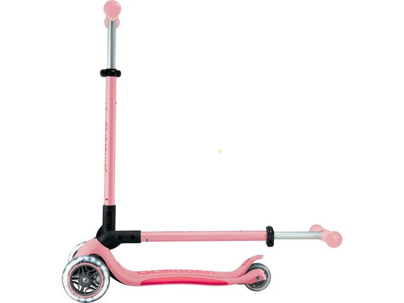 Globber - Scooter Primo Plus Lights V2 skladací Fuchsia/Sky Blue