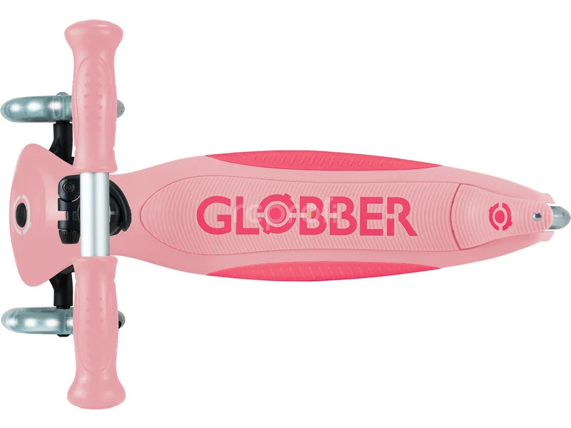 Globber - Scooter Primo Plus Lights V2 skladací Fuchsia/Sky Blue