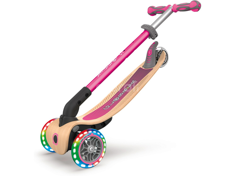 Globber - Scooter Primo Skladacie drevené svetlá modro-zelené