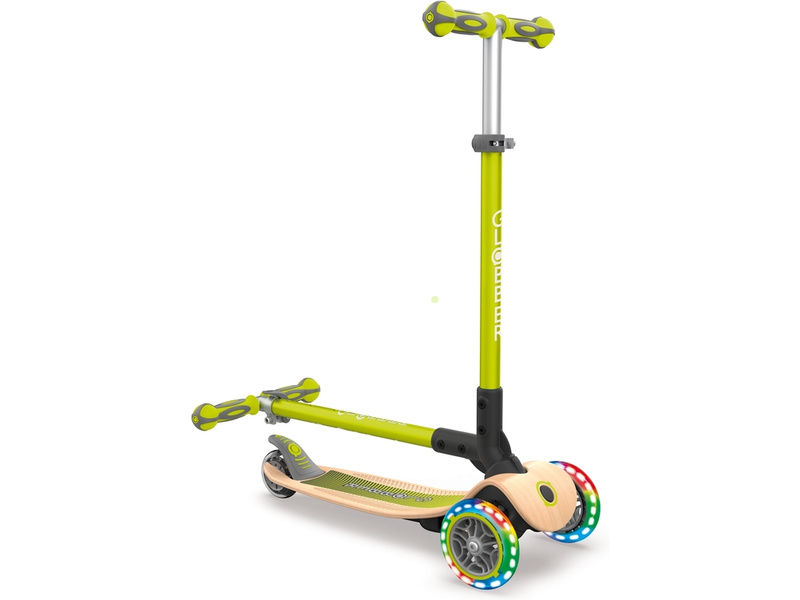 Globber - Scooter Primo Skladacie drevené svetlá modro-zelené