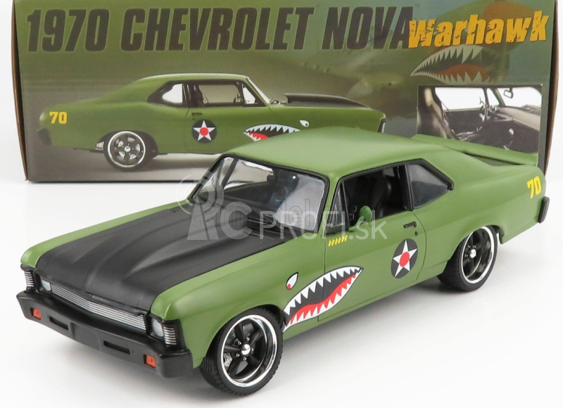 Gmp Chevrolet Nova Warhawk Coupe 1970 1:18 zelená čierna