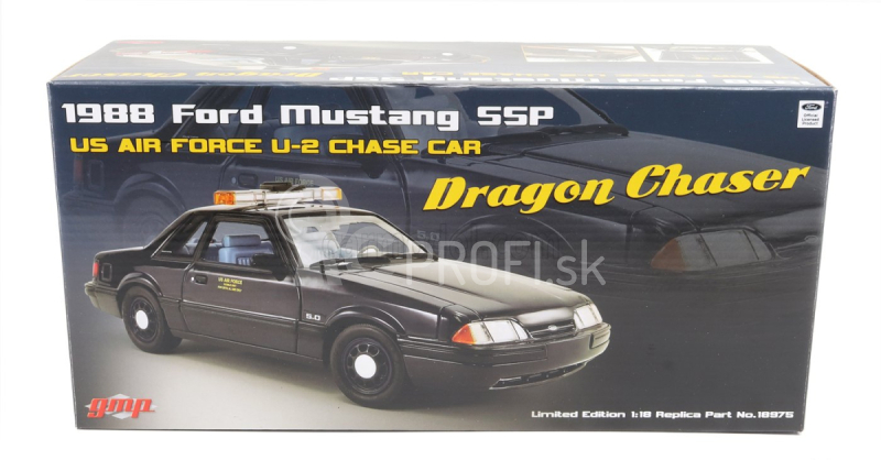 Gmp Ford usa Mustang 5.0l Ssp Police Dragon Chaser 1988 1:18 tmavomodrá