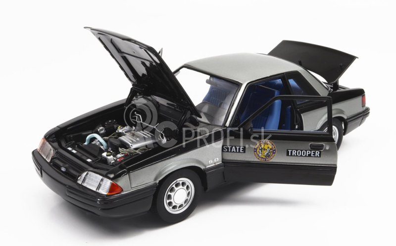 Gmp Ford usa Mustang 5.0l Ssp Police North Carolina Highway Patrol State Trooper 1993 1:18 Silver Black