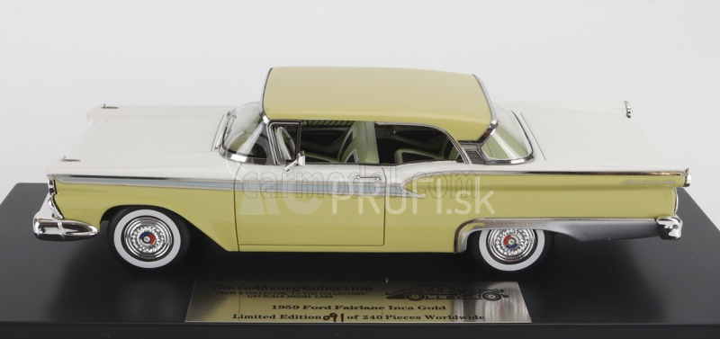 Goldvarg Ford usa Fairlane 1959 1:43 žltá biela