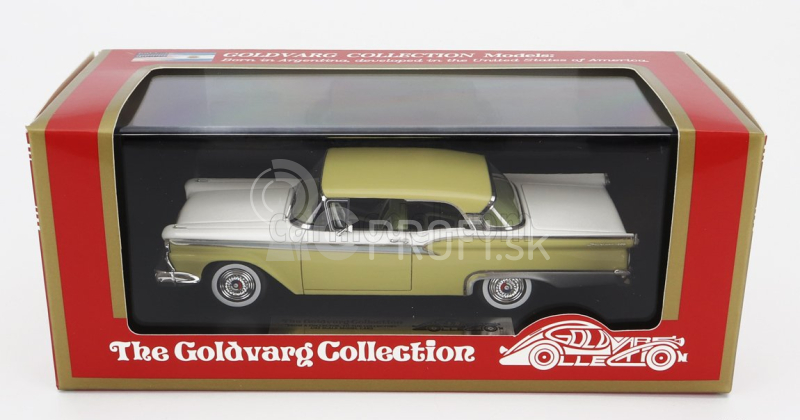 Goldvarg Ford usa Fairlane 1959 1:43 žltá biela