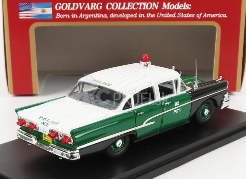 Goldvarg Ford usa Ford Custom 300 New York City Police Department 1958 1:43 Bielo-zeleno-čierna