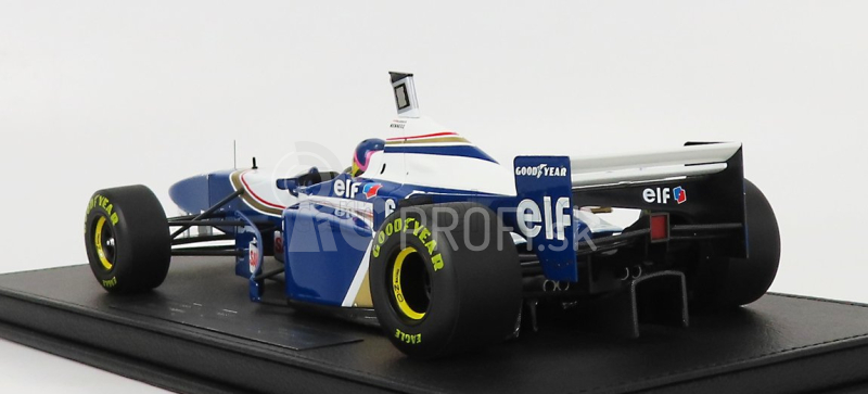 Gp-replicas Williams F1 Fw18 Renault N 6 (s figúrkou pilota) Sezóna 1996 Jacques Villeneuve - Con Vetrina - S vitrínou 1:18 Modrá biela