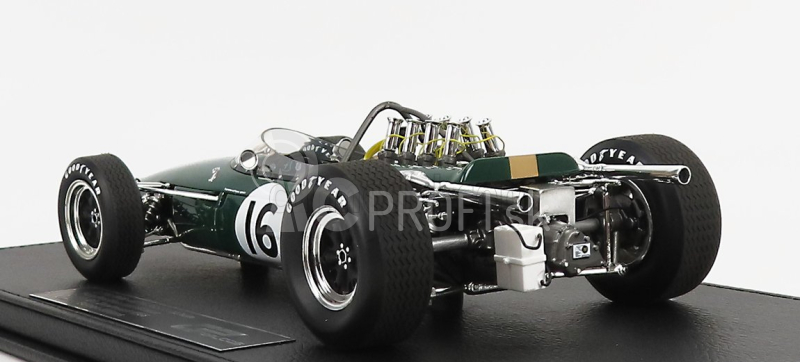 Gp-replika Brabham F1 Bt19 N 16 Winner Dutch Gp Jack Brabham 1966 World Champion - Con Vetrina - s vitrínou 1:18 Green Gold