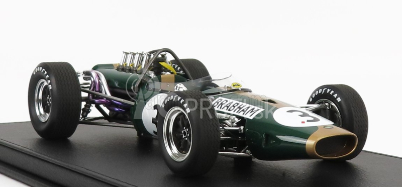 Gp-replika Brabham F1 Bt19 N 3 Winner Germany Gp Jack Brabham 1966 World Champion - Con Vetrina - S vitrínou 1:18 Green Gold