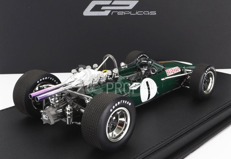 Gp-replika Brabham F1 Bt24 Repco N 1 2nd Mexico Gp 1967 Jack Brabham - Con Vetrina - S vitrínou 1:18 Green Gold