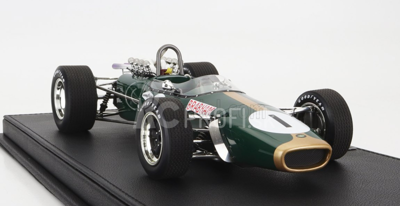 Gp-replika Brabham F1 Bt24 Repco N 1 2nd Mexico Gp 1967 Jack Brabham - Con Vetrina - S vitrínou 1:18 Green Gold