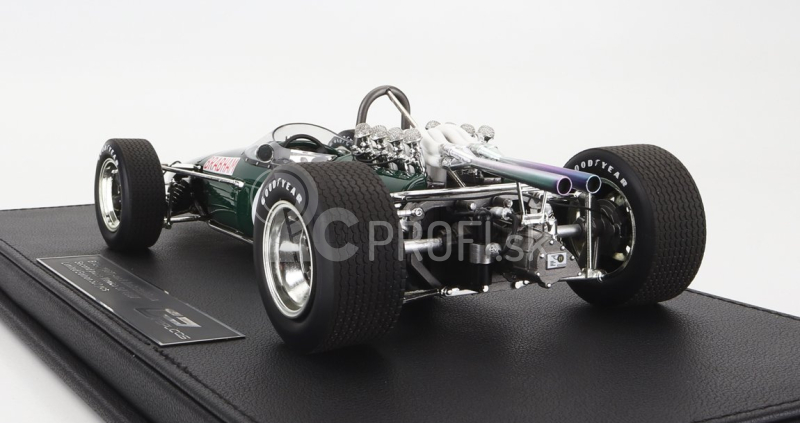 Gp-replika Brabham F1 Bt24 Repco N 1 2nd Mexico Gp 1967 Jack Brabham - Con Vetrina - S vitrínou 1:18 Green Gold