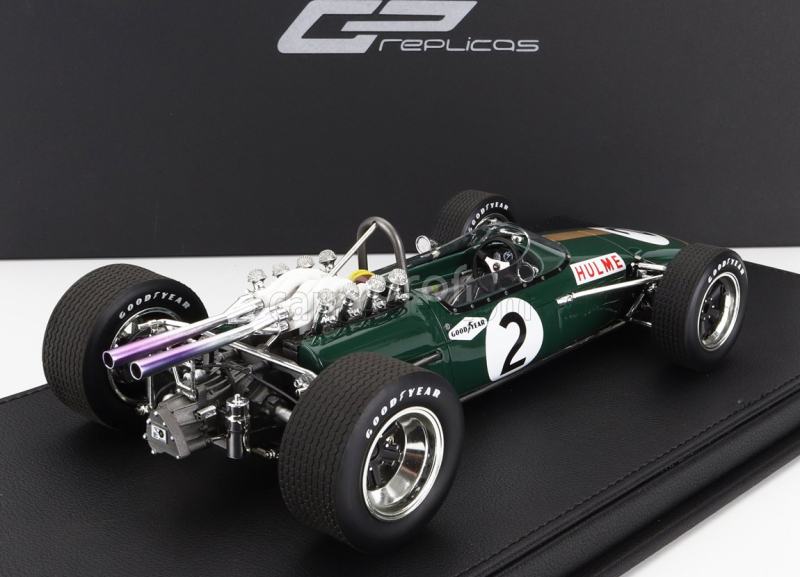 Gp-replika Brabham F1 Bt24 Repco N 2 3rd Mexico Gp Denis Hulme 1967 World Champion - Con Vetrina - S vitrínou 1:18 Green Gold