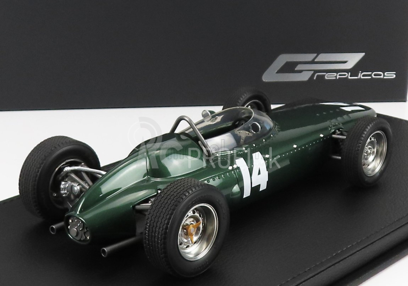 Gp-replika BRM F1 P57 Brm Team N 14 Winner Italian Gp Monza World Champion 1962 Graham Hill - Con Vetrina - S vitrínou 1:18 Green Met