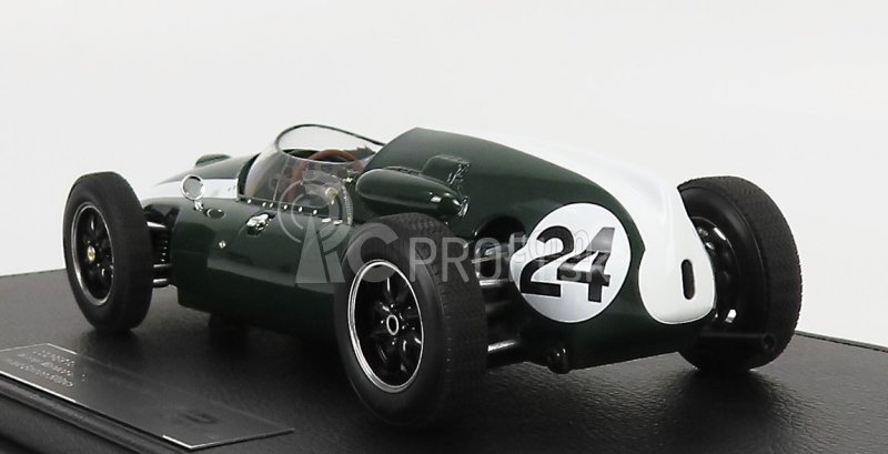 Gp-replika Cooper F1 T51 Climax Team Cooper Car Company N 24 Winner Monaco Gp Jack Brabham 1959 World Champion - Con Vetrina - s vitrínou 1:18 Green White