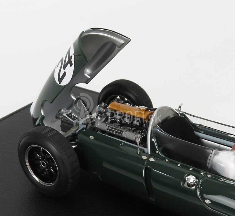 Gp-replika Cooper F1 T51 Climax Team Cooper Car Company N 24 Winner Monaco Gp Jack Brabham 1959 World Champion - Con Vetrina - s vitrínou 1:18 Green White