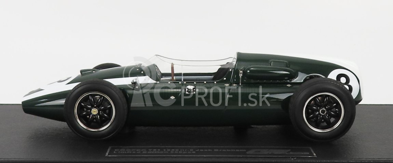 Gp-replika Cooper F1 T51 Climax Team Cooper Car Company N 8 1959 Jack Brabham 1959 World Champion - Con Vetrina - s vitrínou 1:18 Green White