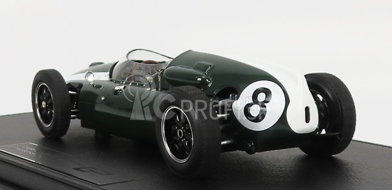 Gp-replika Cooper F1 T51 Climax Team Cooper Car Company N 8 1959 Jack Brabham 1959 World Champion - Con Vetrina - s vitrínou 1:18 Green White