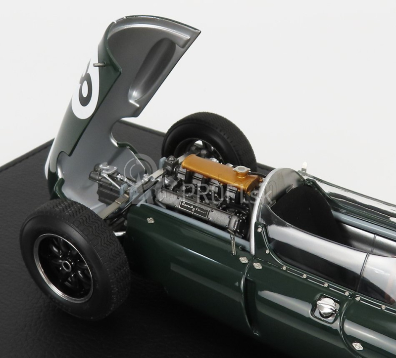 Gp-replika Cooper F1 T51 Climax Team Cooper Car Company N 8 1959 Jack Brabham 1959 World Champion - Con Vetrina - s vitrínou 1:18 Green White