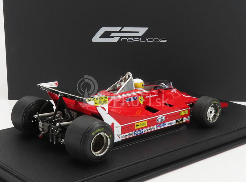 Gp-replika Ferrari F1 312 T5 N 1 Monaco Gp 1980 (s figúrkou pilota) Jody Scheckter 1:18 Červená