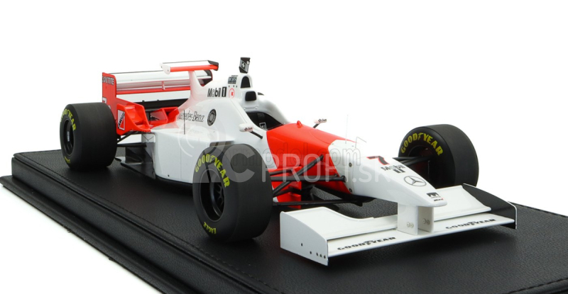 Gp-replika Mclaren F1 Mp4/11 3.0l V10 Team Mercedes Centrálne krídlo N 7 6. Monaco Gp 1996 Mika Hakkinen - Con Vetrina - S vitrínou 1:18 Červená Biela