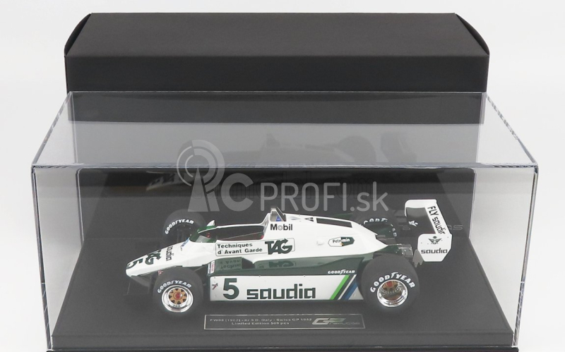 Gp-replika Williams F1 Fw08 N 5 7th Swiss Gp 1982 Derek Daly 1:18 Bielozelená