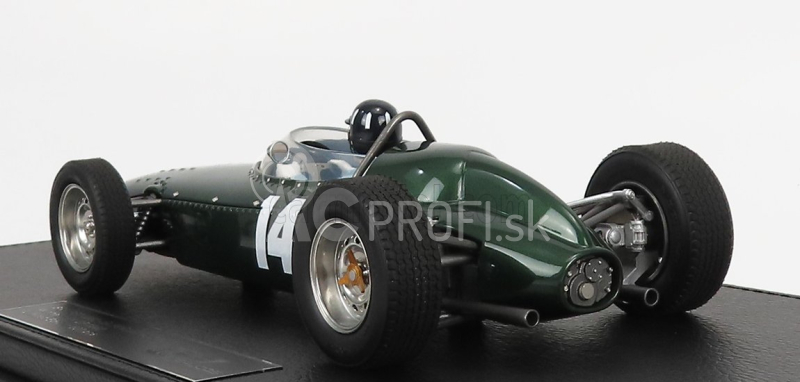 Gp-repliky BRM F1 P57 Brm Team N 14 Winner Italian Gp Monza World Champion (with Pilot Figure) 1962 Graham Hill - Con Vetrina - With Showcase 1:18 Green Met