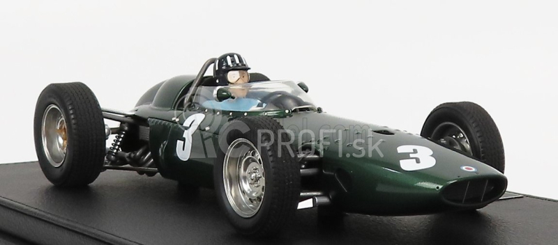 Gp-repliky BRM F1 P57 Brm Team N 3 Winner South Africa World Champion (with Pilot Figure) 1962 Graham Hill - Con Vetrina - With Showcase 1:18 Green Met