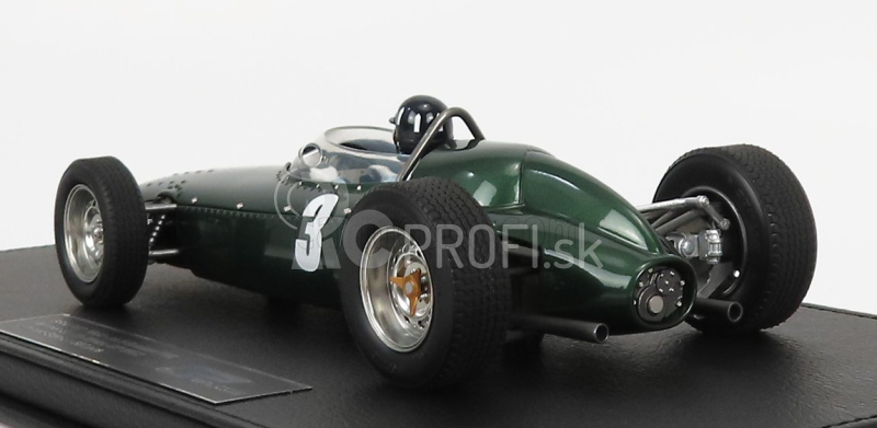 Gp-repliky BRM F1 P57 Brm Team N 3 Winner South Africa World Champion (with Pilot Figure) 1962 Graham Hill - Con Vetrina - With Showcase 1:18 Green Met