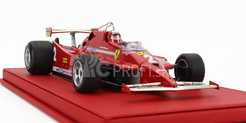 Gp-repliky Ferrari F1 126c N 2 Qualifying Italy Imola Gp (s figúrkou pilota) 1980 Gilles Villeneuve 1:18 Červená