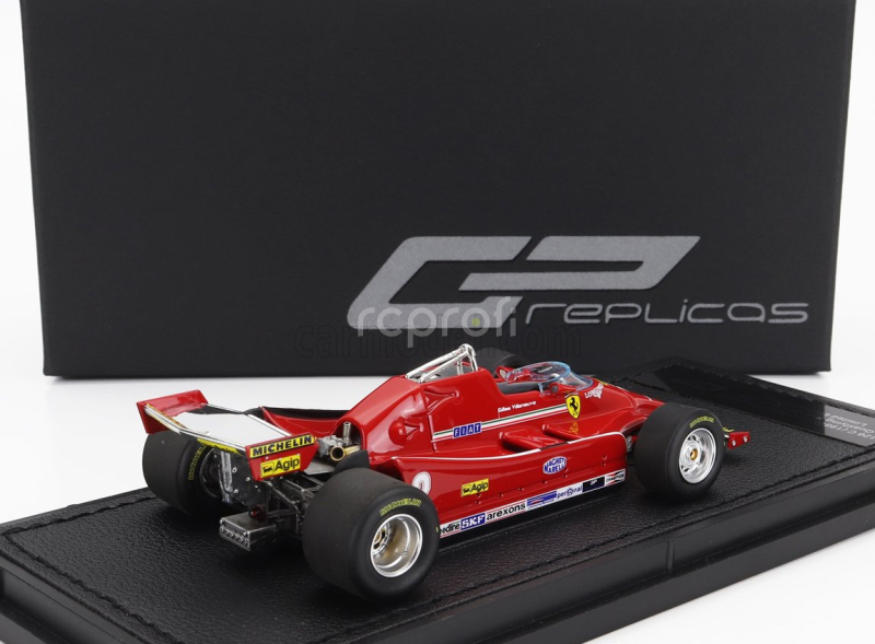 Gp-repliky Ferrari F1 126c N 2 Qualifyng Monza Gp Taliansko 1980 Gilles Villeneuve 1:43 Červená