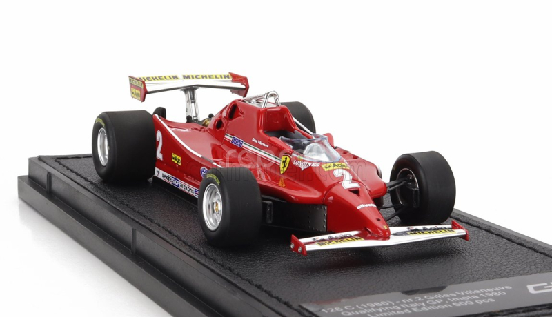 Gp-repliky Ferrari F1 126c N 2 Qualifyng Monza Gp Taliansko 1980 Gilles Villeneuve 1:43 Červená